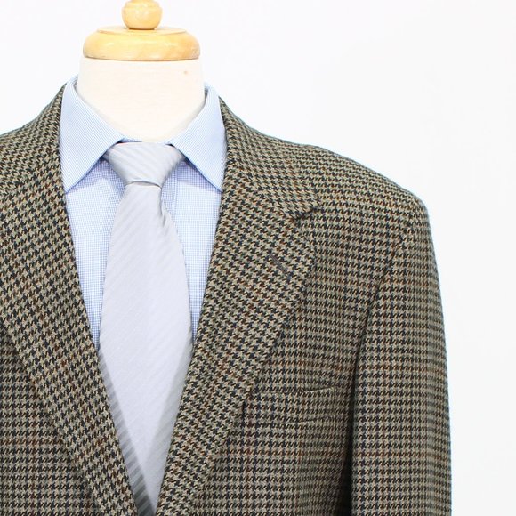 Orvis 42L Beige Check 2-Button Sport Coat Blazer Jacket B230 - Picture 5 of 11